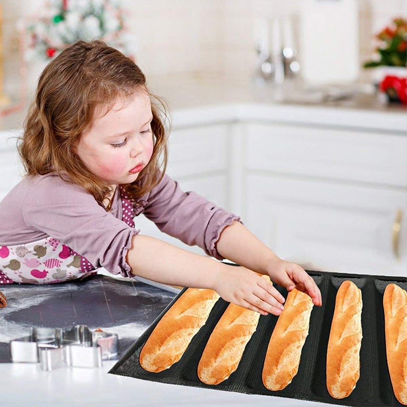 Baker Boutique Silicone Bread Mold 5 Loaf Baking Mould Flexible Reusable Forms Shapes Non Stick Perforated - Image 3